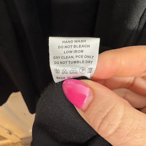 METISU NWT Black Embellished Neckline Fit And Flare High Low Dress Small Pockets - Picture 8 of 9